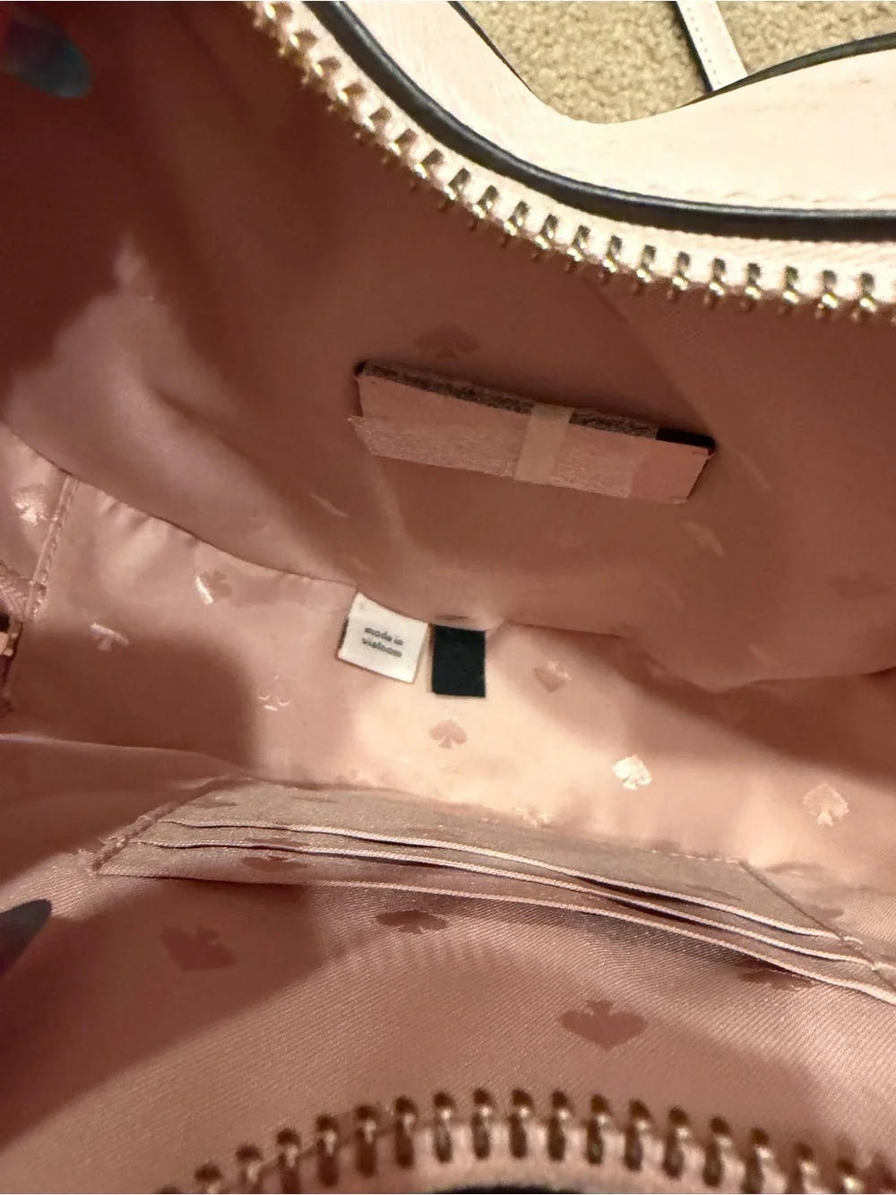 kate spade blush pink heart crossbody bag